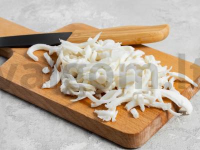Kalmarų ir ryžių salotos Žingsnis 1