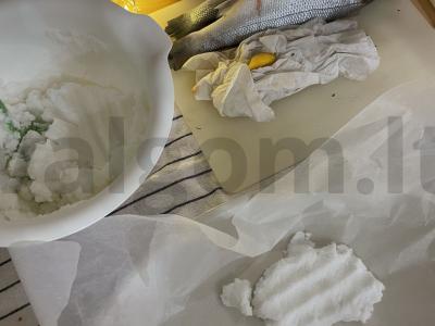 Jūriniai asilai druskos apvalkale. Žingsnis 3