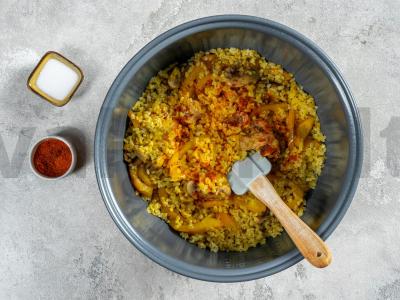 Greitas bulguro ruošimas multicooker keptuvėje Žingsnis 2