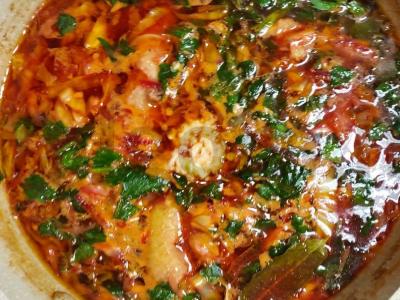 Aromatingi barščiai su salierais, burokėliais ir mėsa Žingsnis 4