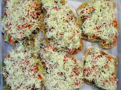 Įspūdinga kiaulienos nugarinė su pomidorais, grybais ir sūriu Žingsnis 3