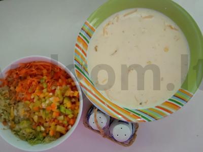 Daržovių troškinys, dietinis brokolių ir žiedinių kopūstų troškinys Žingsnis 2