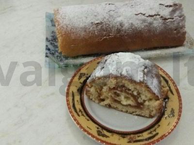 Skanus ir greitas ritinys su obuoliais pagrindine nuotrauka