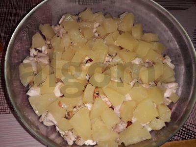 Dietinės salotos su ananasais Žingsnis 4