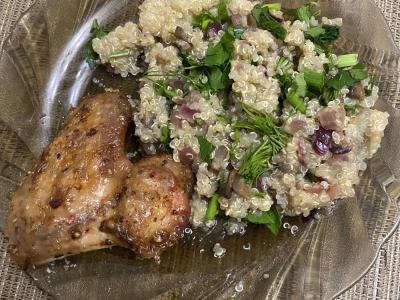 Quinoa su grybais pagrindine nuotrauka