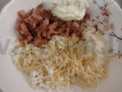Švelnus užkandis su grietinėlės sūriu Žingsnis 1