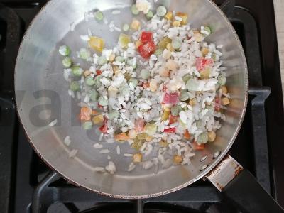 Daržovės su ryžiais Žingsnis 2