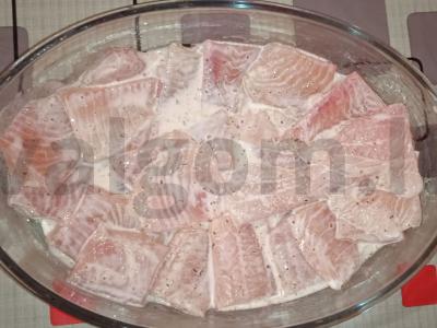Tilapija grietinėje su pomidorais ir sūriu Žingsnis 6