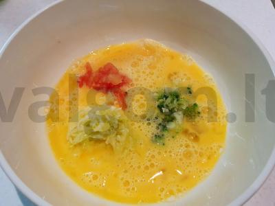 Daržovių oro omletas Žingsnis 3