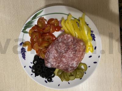Pica "Asorti" su dešra ir alyvuogėmis Žingsnis 3
