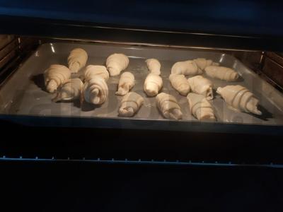 Kruasanai su šokoladu ir bananais Žingsnis 5