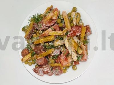 Lengvos daržovių salotos pagrindine nuotrauka