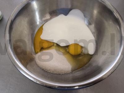 Kefyro sausainiai Žingsnis 1