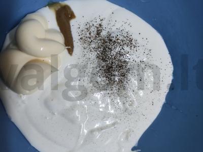 Bulvių apkepas su malta mėsa ir garstyčiomis Žingsnis 3