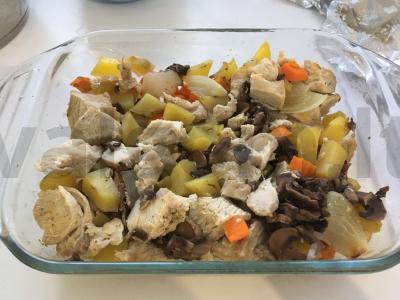 Kalakutiena su daržovių garnyru Žingsnis 3