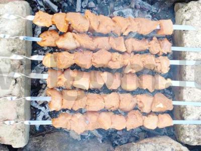 Gardus kalakutienos kebabas garstyčių ir medaus marinate Žingsnis 4