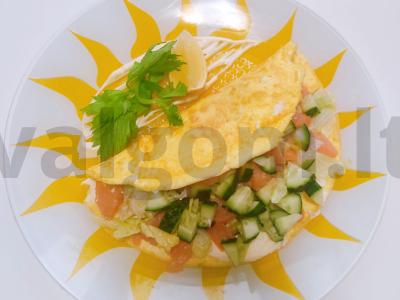 Žuvies ir agurkų omletas pagrindine nuotrauka