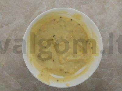 Jogurto padaže su prieskoniais kepta skumbrė Žingsnis 2