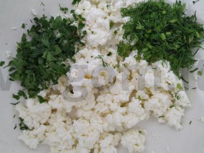 Avižiniai blyneliai su sūrio ir daržovių įdaru Žingsnis 2