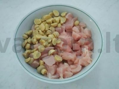 Gausus terinas su pistacijomis ir grybais Žingsnis 1