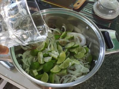 Vištienos kebabas laimo marinate Žingsnis 4