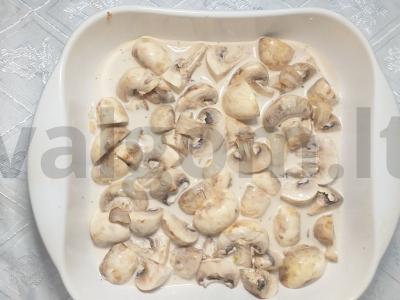 Aromatingi kreminiai grybai su sūriu Žingsnis 3