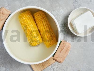 PP kukurūzai su feta ir mėtomis Žingsnis 1