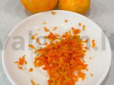 Mandarinų keksiukas Žingsnis 1