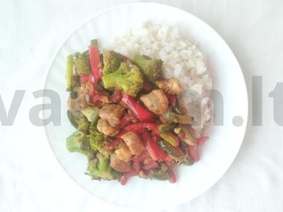 Aromatingi ryžiai su vištienos filė ir brokoliais pagrindine nuotrauka