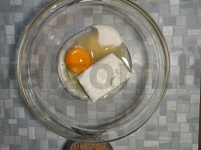 Kokosų sūrio pyragėliai iš linų sėmenų miltų Žingsnis 1