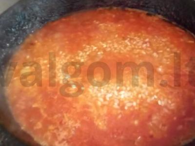 Ryžiai su pomidorų pasta ir česnakais Žingsnis 7