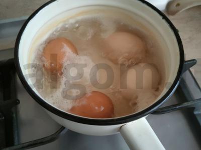 Kalmarų ir raugintų kopūstų salotos Žingsnis 1