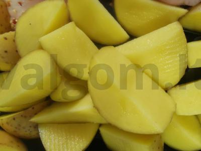 Vištiena garstyčių padaže su bulvėmis Žingsnis 4