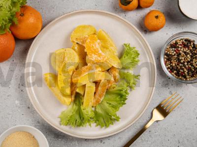 Mandarinų keptų bulvių receptas pagrindine nuotrauka