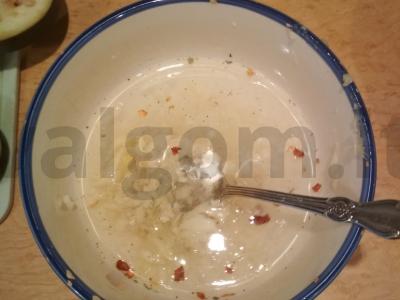 Česnaku kepti baklažanai Žingsnis 4