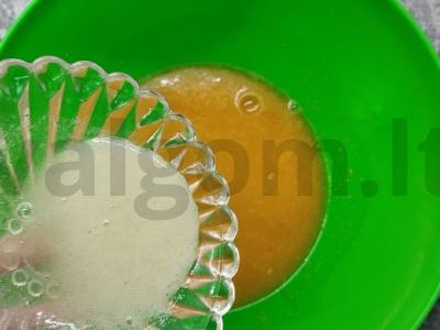 Ryški citrusinių vaisių panna cotta su mandarinais Žingsnis 3