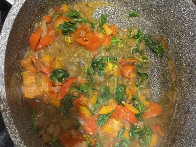 Grikių makaronai su vištiena ir grietinėle Žingsnis 6