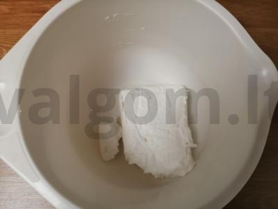 A la grietinės sūrio pyragas. Žingsnis 5