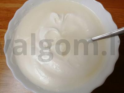 A la grietinės sūrio pyragas. Žingsnis 9