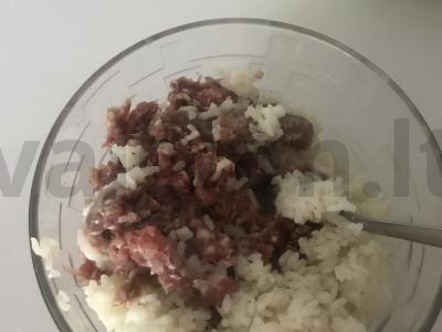 Naminis įdarytas kopūstas Žingsnis 1