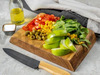 PP salotos su obuoliais Žingsnis 1