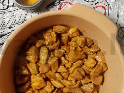 Aromatizuotas moliūgų karis su kiauliena Žingsnis 2