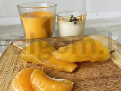Mango ir mandarinų vaisių ledai. pagrindine nuotrauka