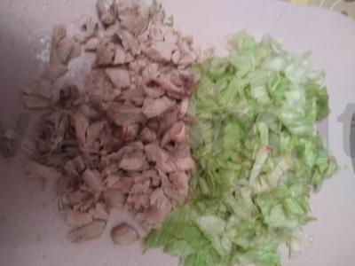 Aisbergo salotos su kalakutiena Žingsnis 4