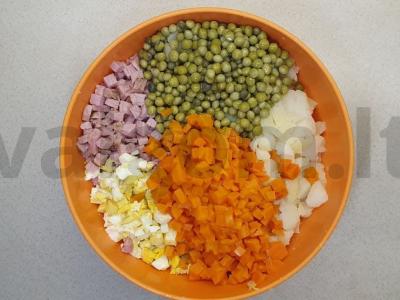 Olivier su kumpiu Žingsnis 2