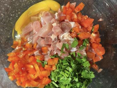 Vištienos keksiukai su grybais Žingsnis 3