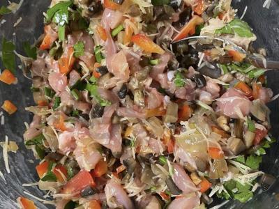 Vištienos keksiukai su grybais Žingsnis 6