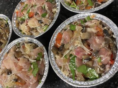 Vištienos keksiukai su grybais Žingsnis 7