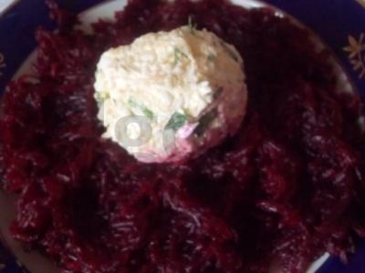 Sūrio, varškės ir burokėlių užkandis Žingsnis 2