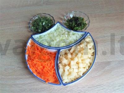 Aromatinga gavėnios sriuba su ryžiais Žingsnis 1
